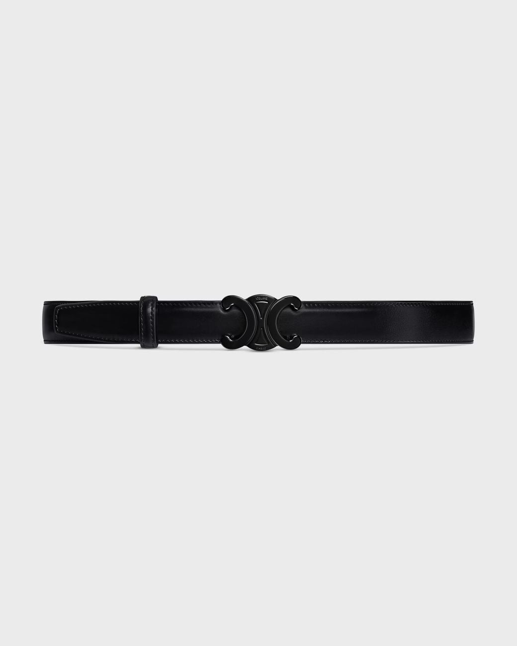 Céline White Triomphe Buckle Reversible Strap 25Mm