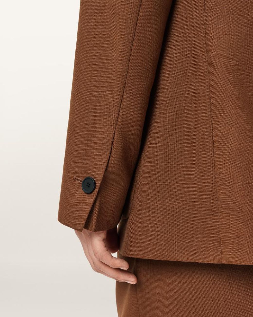 AllSaints Brown Beck Single-Breasted Blazer