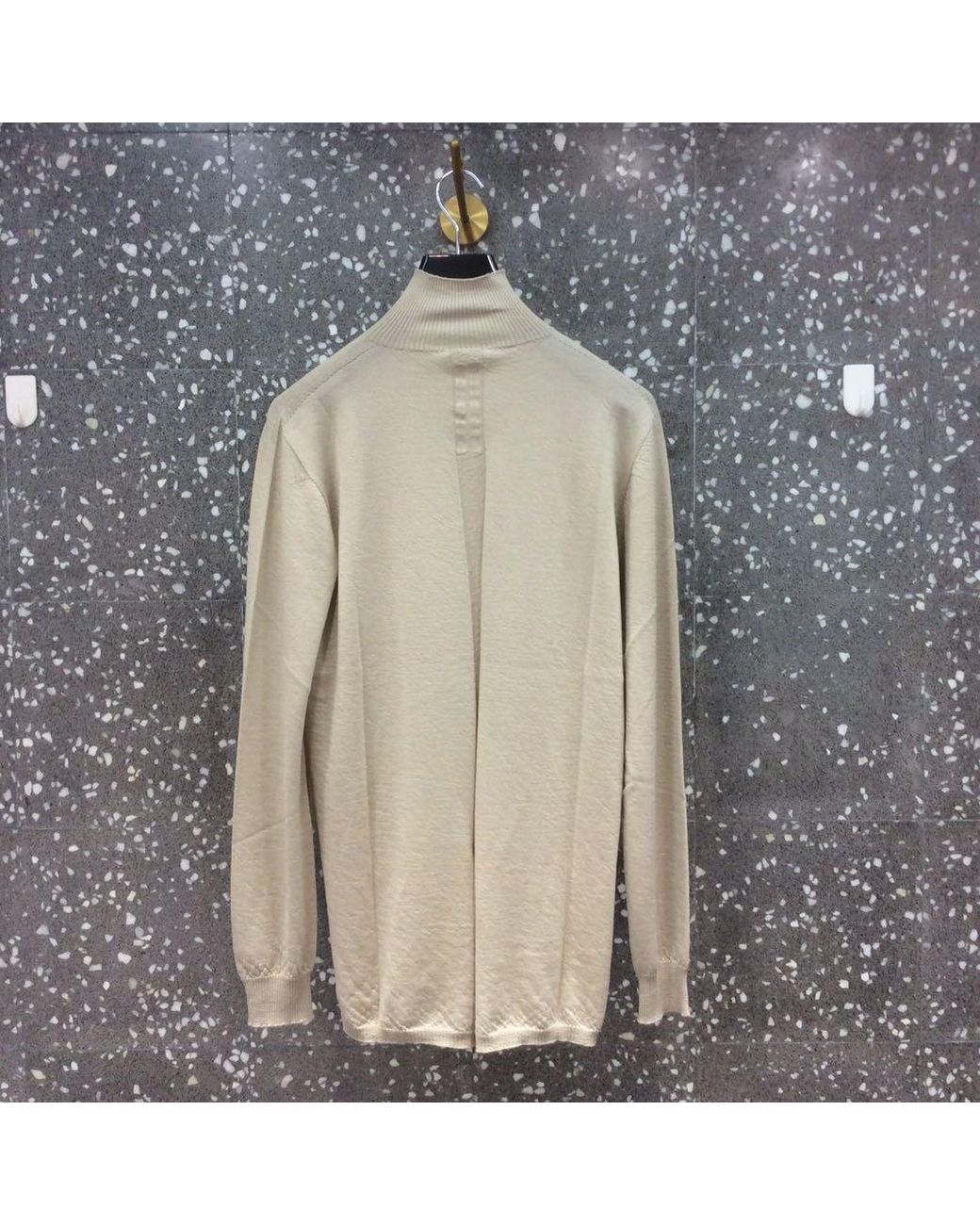Rick Owens Gray High-Necked Sweater for men