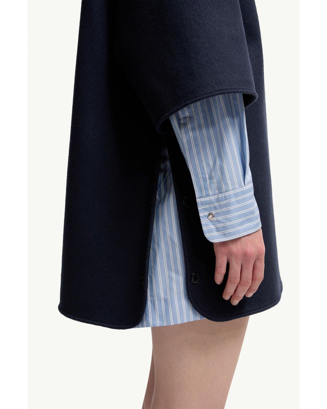 Moncler Blue Poczno Zipped Cape