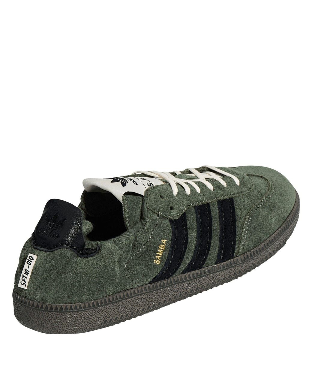 Adidas Originals Green Faux Fur Low-Top Casual Shoes for men
