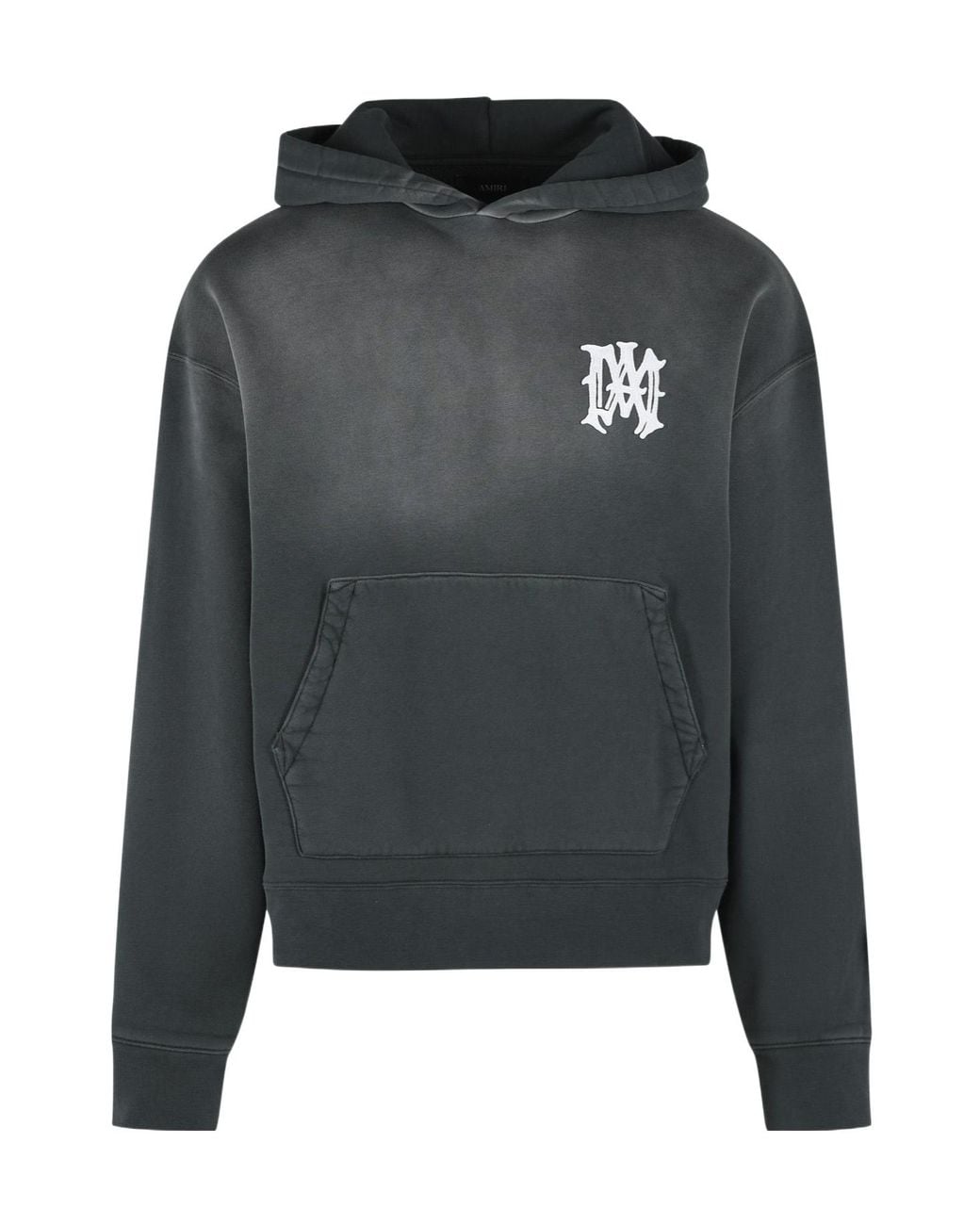 Amiri Gray Logo Printed Hollywood Hoodie for men