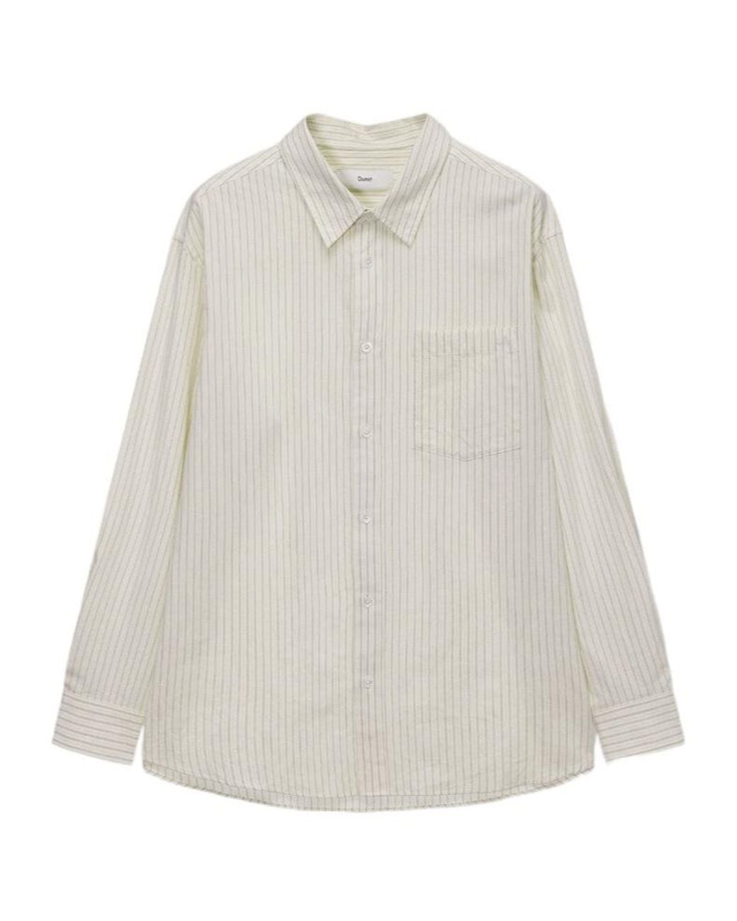 DUNST White Classic Striped Shirt for men