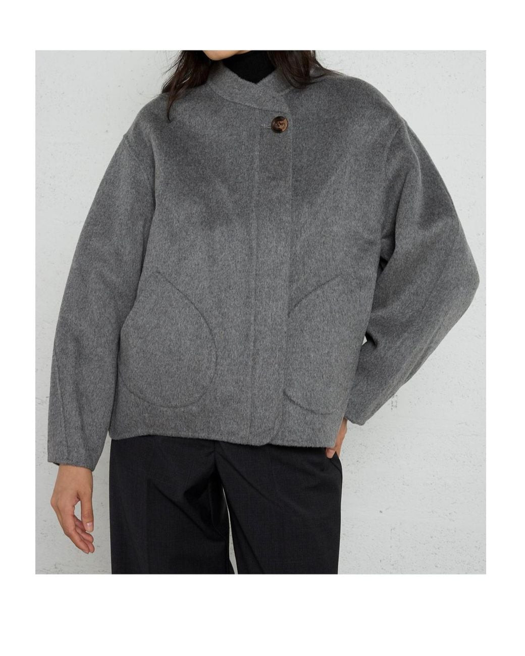 Soeur Gray Windsor Patch-Pocket Jacket