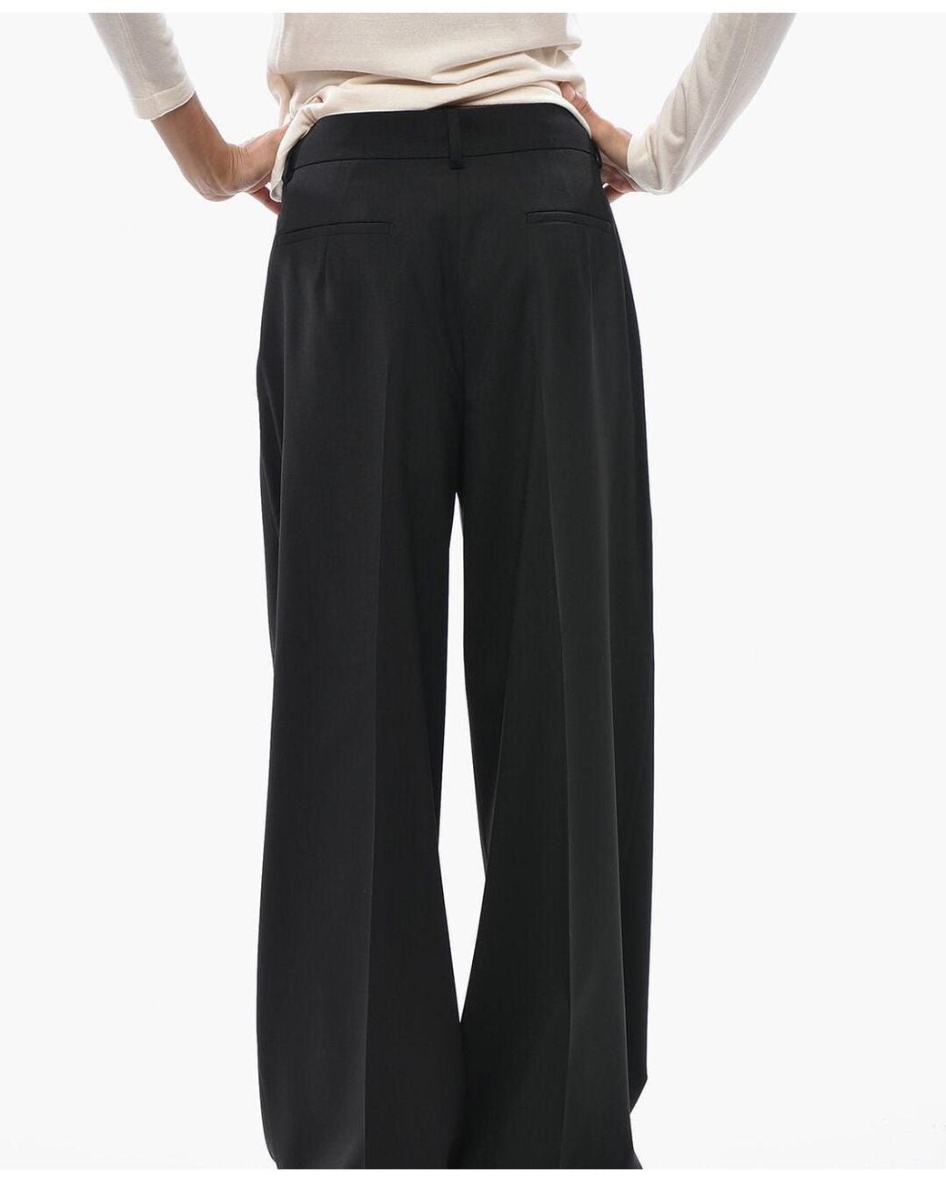 Max Mara Black Vela High-Rise Trousers