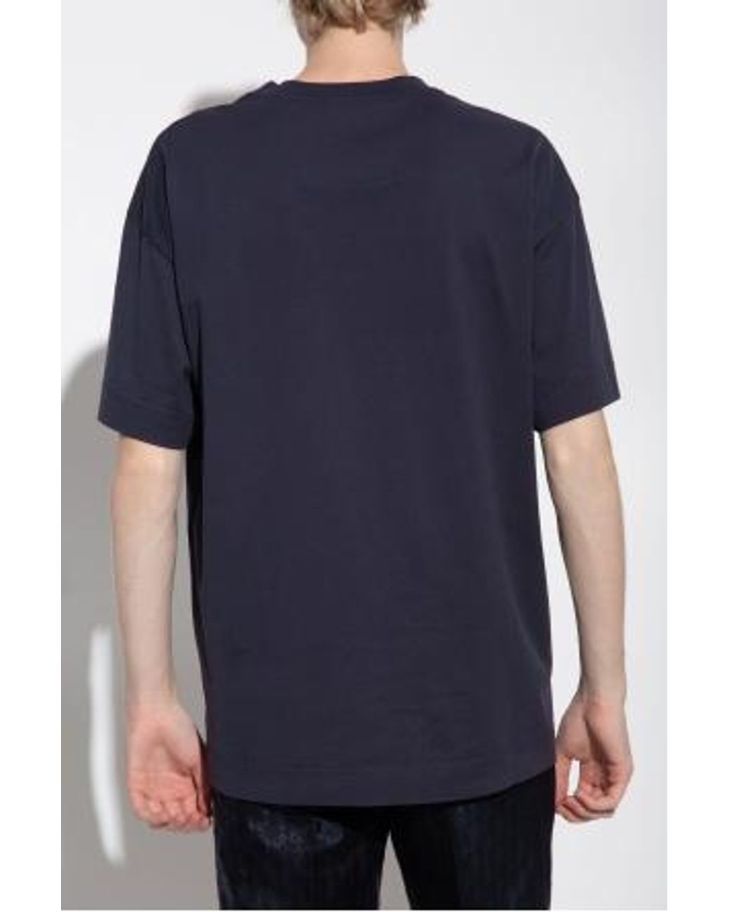 Givenchy Blue Logo Detailed Crewneck T-Shirt for men