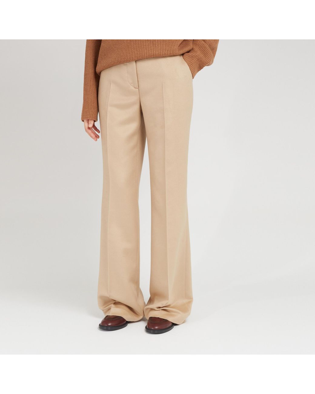 Gabriela Hearst Natural Wide-Leg Trousers