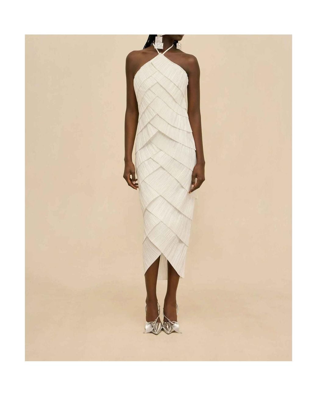 Cult Gaia White Patrizia Fringe Dress