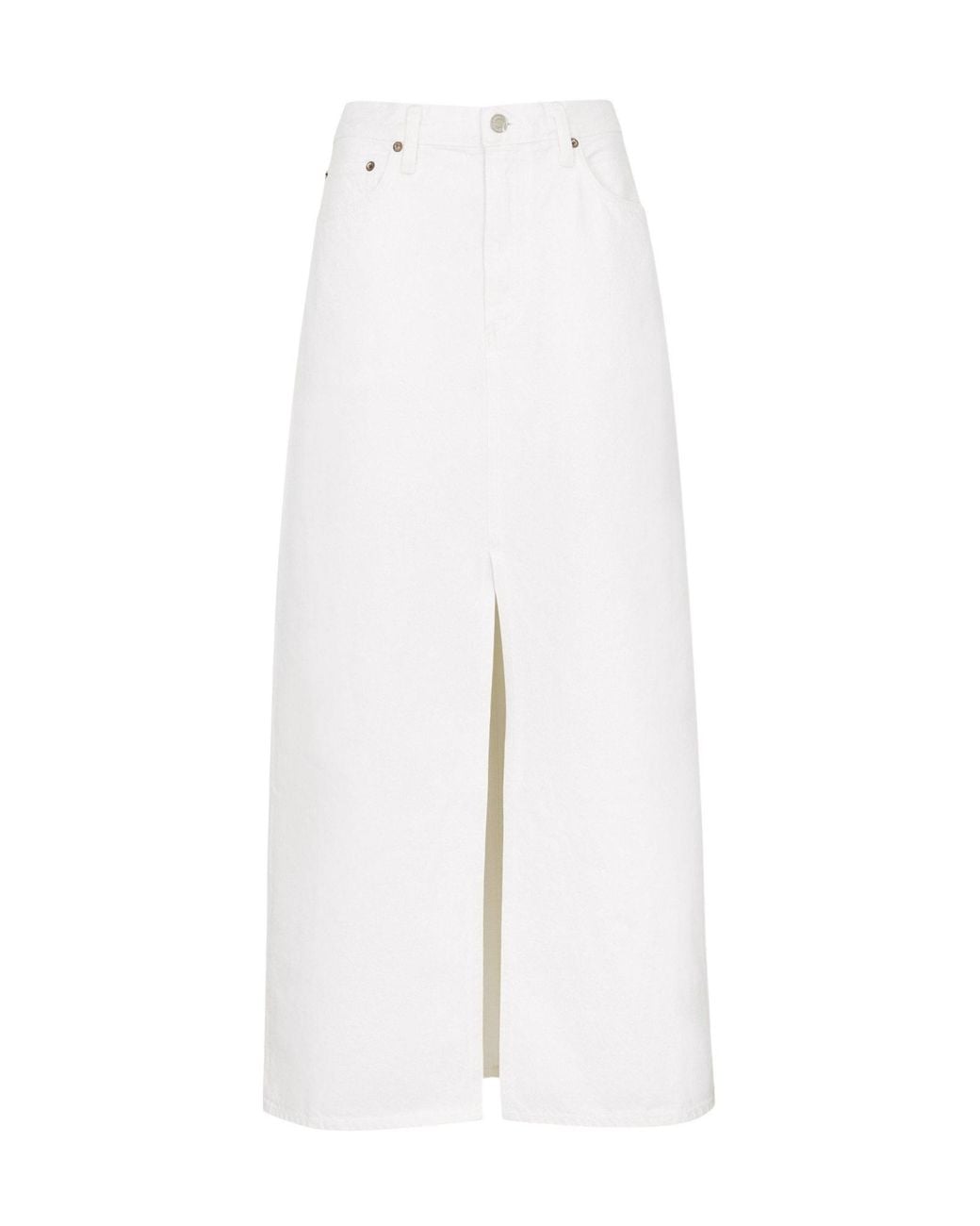 Agolde White Denim Skirt