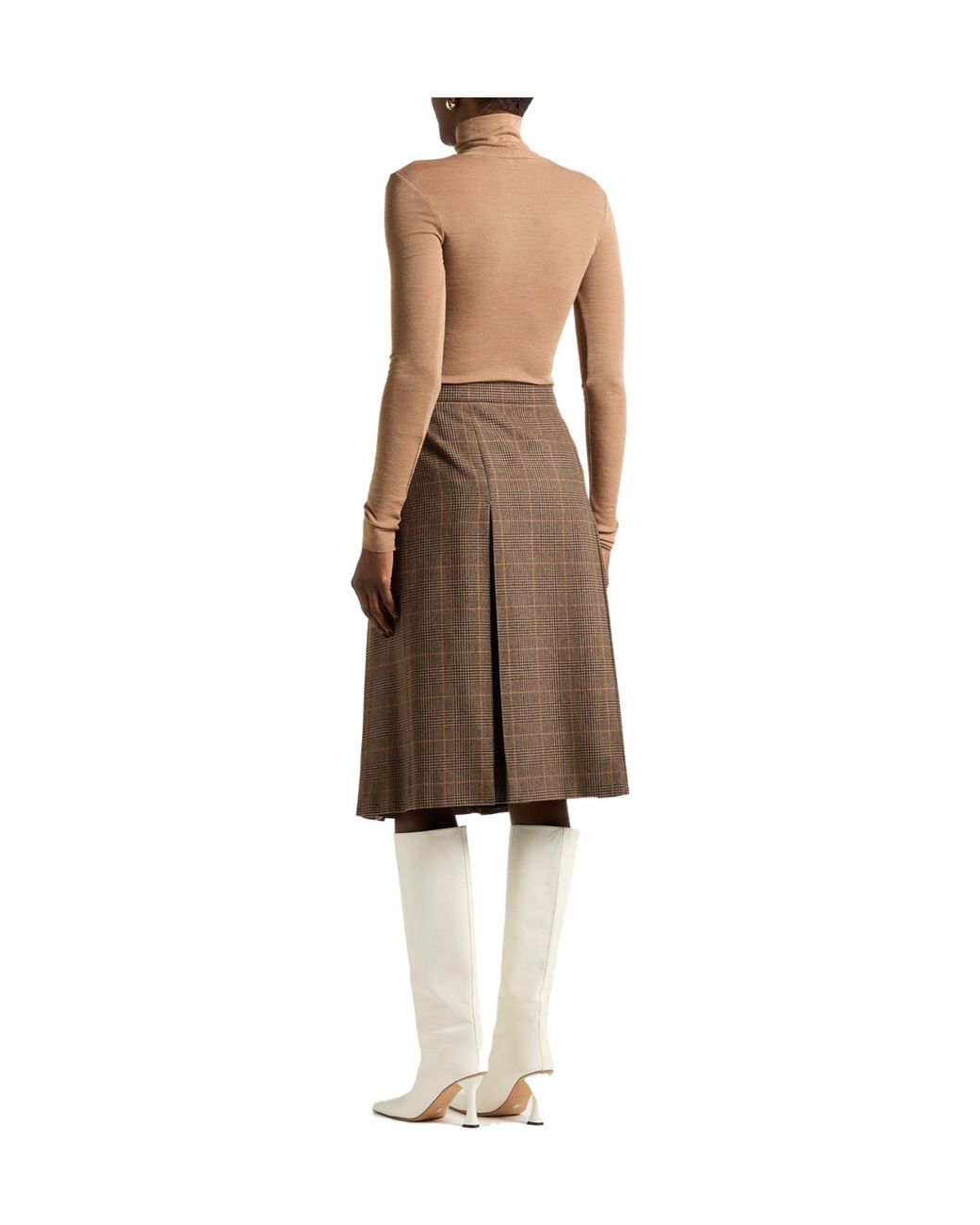 Saint Laurent Brown Midi Skirts