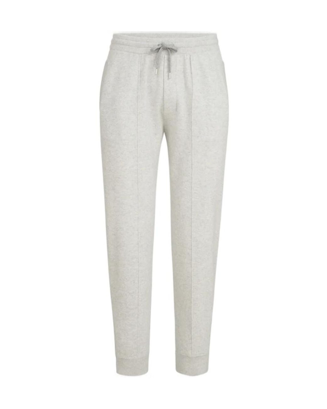 Brunello Cucinelli Gray Cashmere Double Knit Trousers With Crête Detail And Elasticated Zipper Cuffs for men