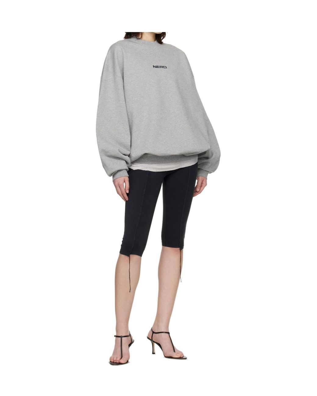 Vetements Gray Nerd Crew Neck Sweatshirt for men