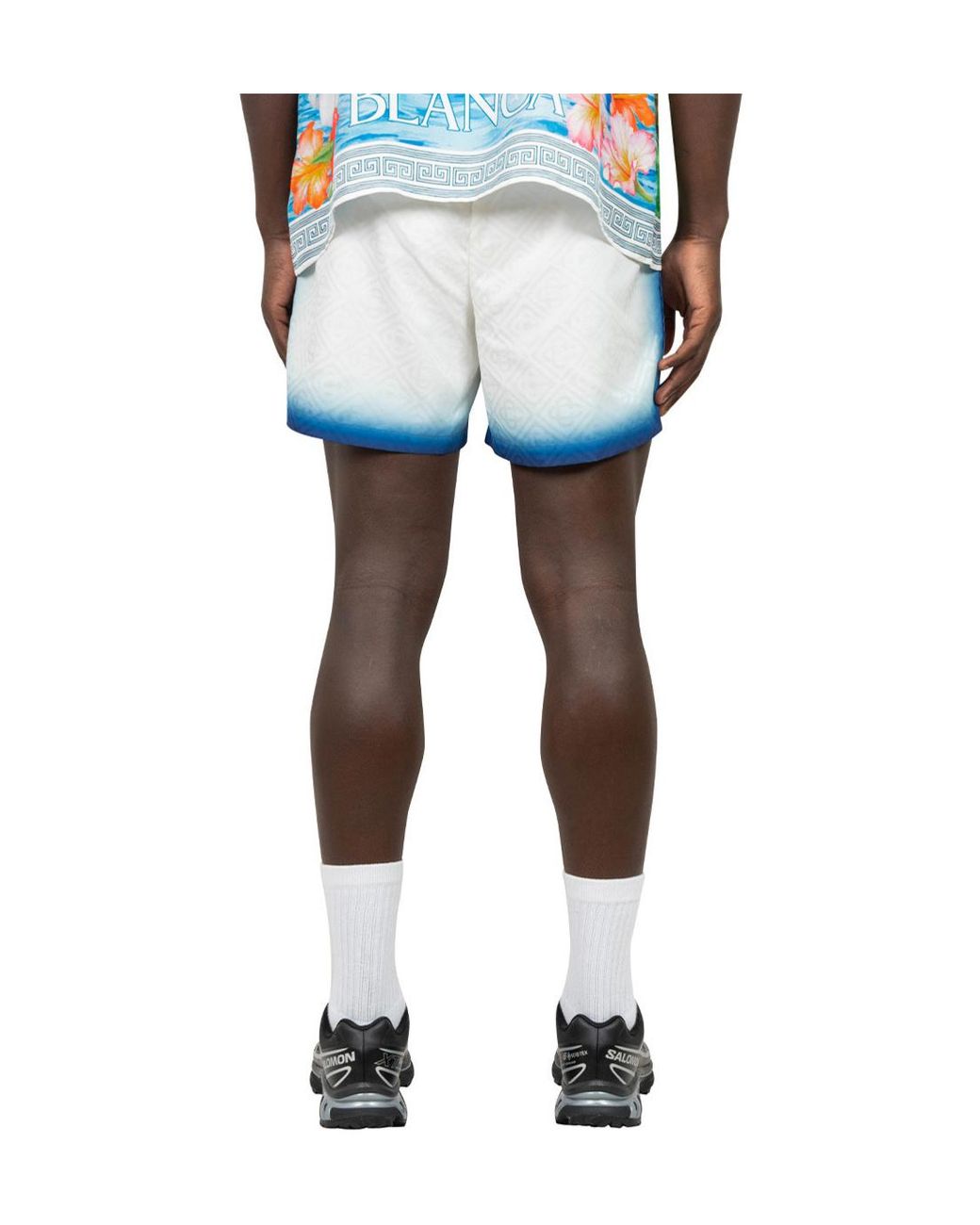 Casablanca White Gardient Effect Swim Shorts for men