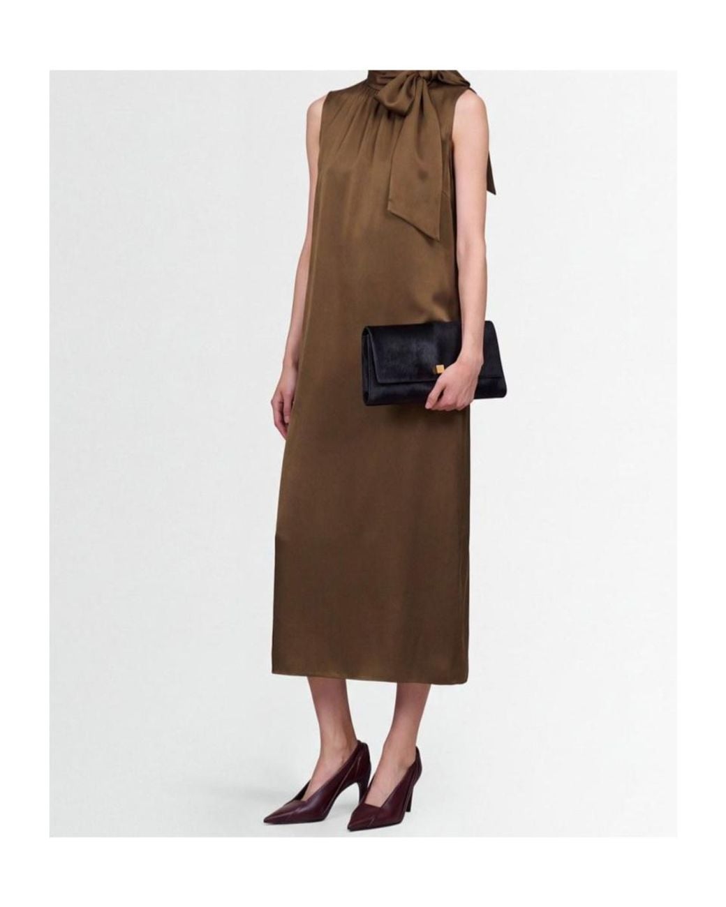 GIUSEPPE DI MORABITO Natural Scarf-Collar Dress