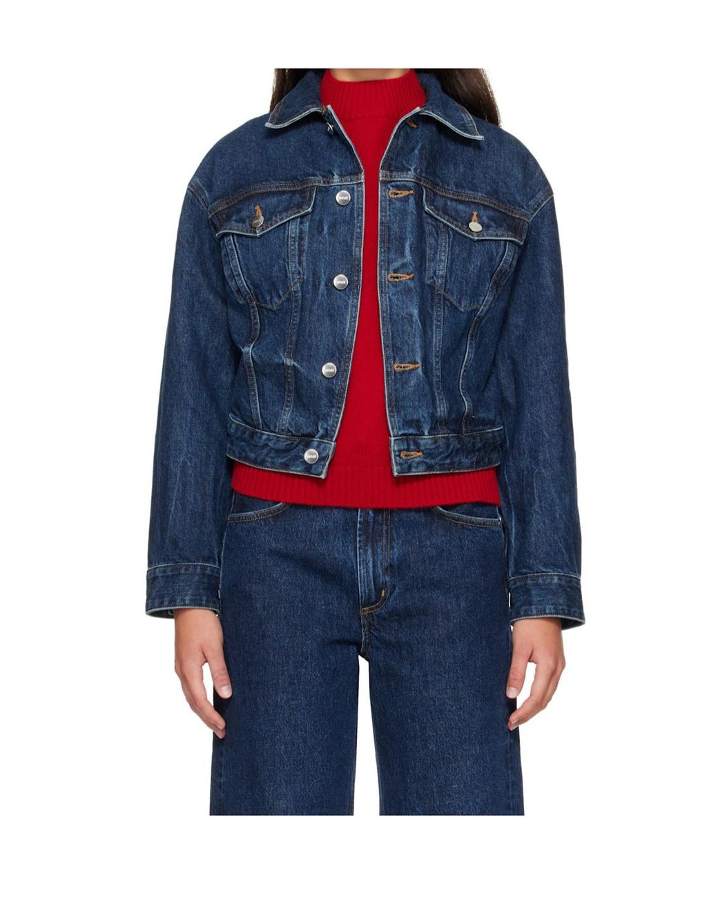 Agolde Blue Non-Elastic Denim Jacket