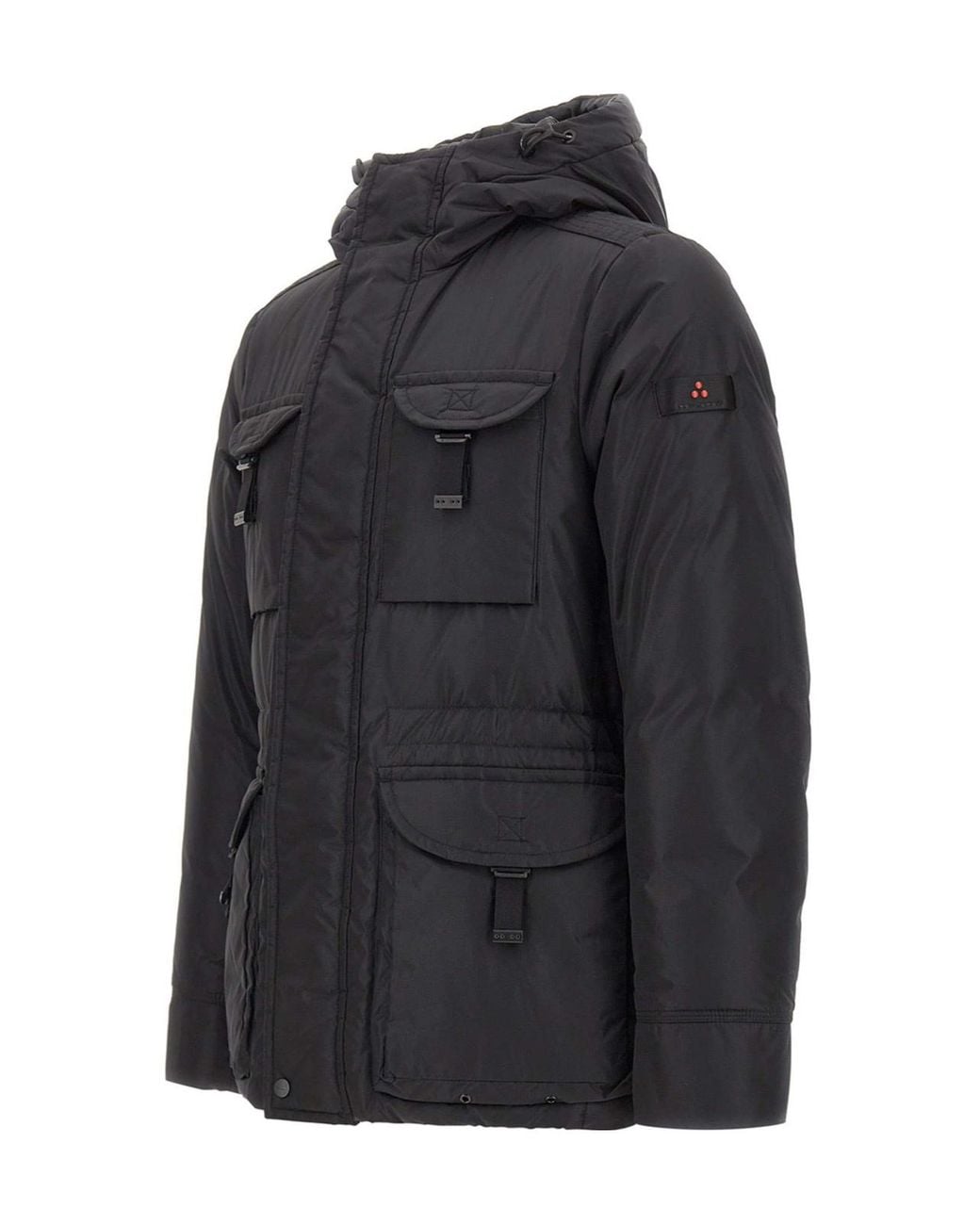Peuterey Black Aiptek Nbe Hooded Down Jacket for men
