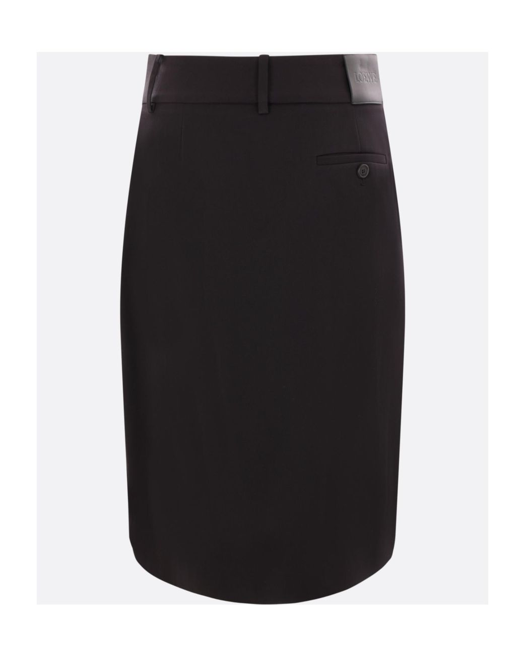 Loewe Black Asymmetric High-Waisted Wrap Skirt