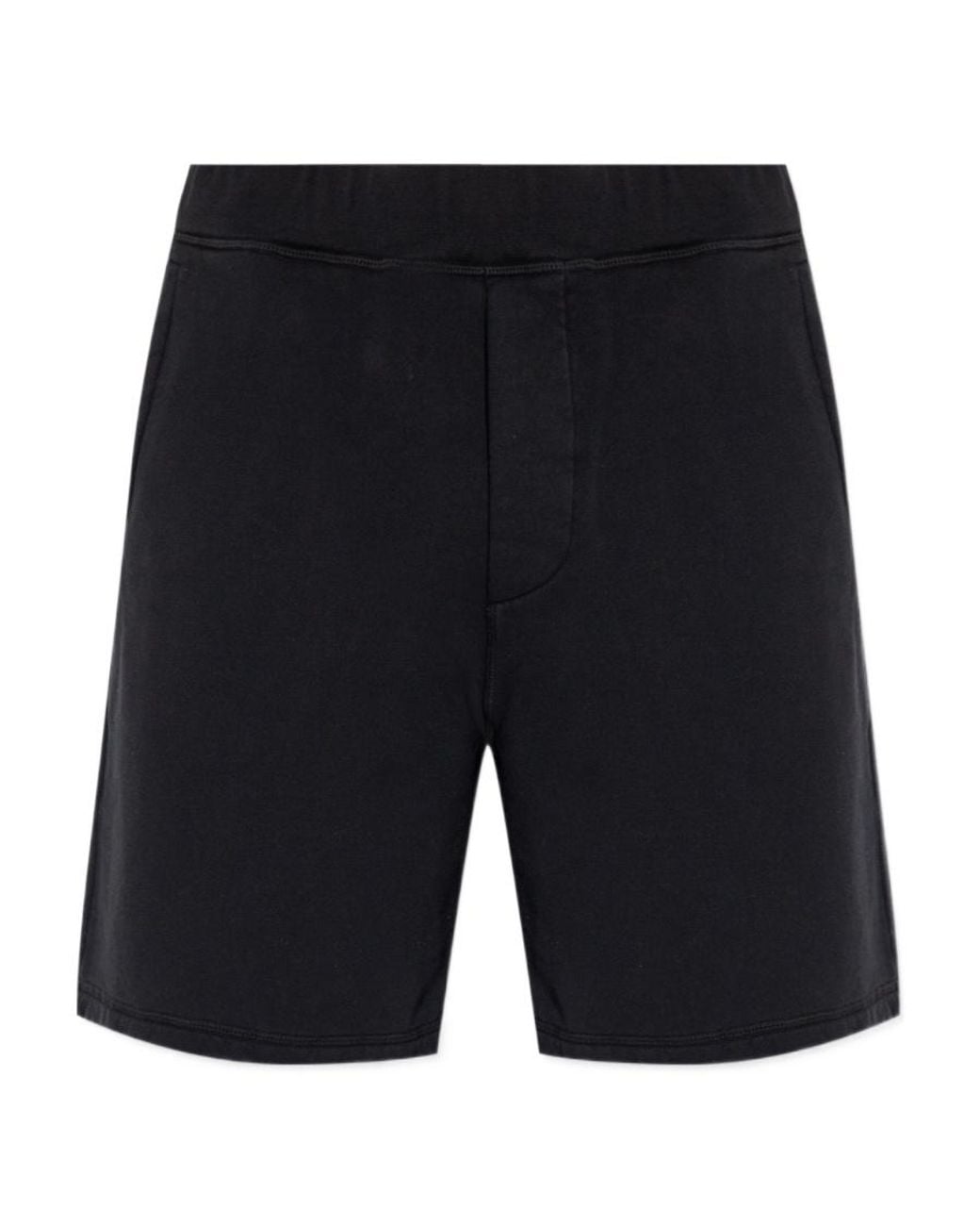 DSquared² Black Logo Printed Shorts for men
