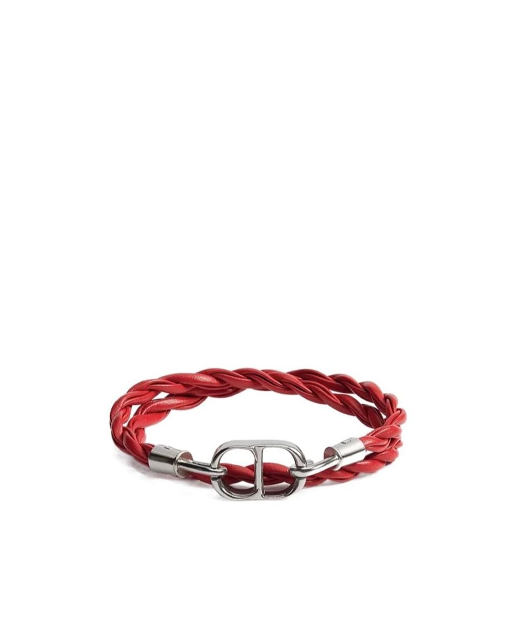 Dior Red Homme Cd Icon Woven Double Bracelet for men