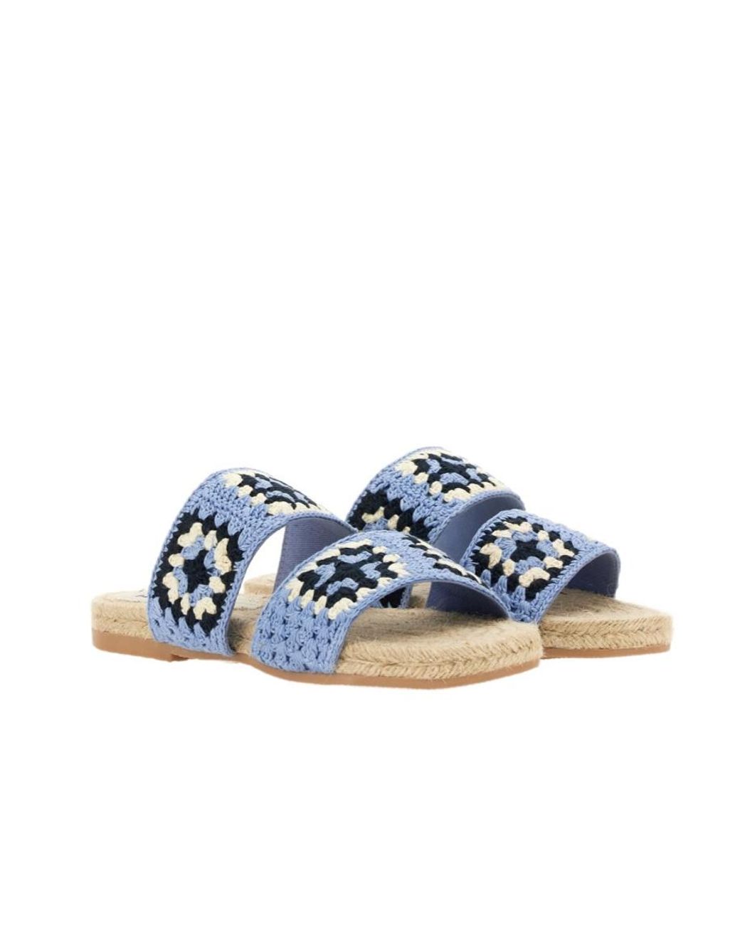 Manebí Blue Manebí Jute Sandal Flat Shoes