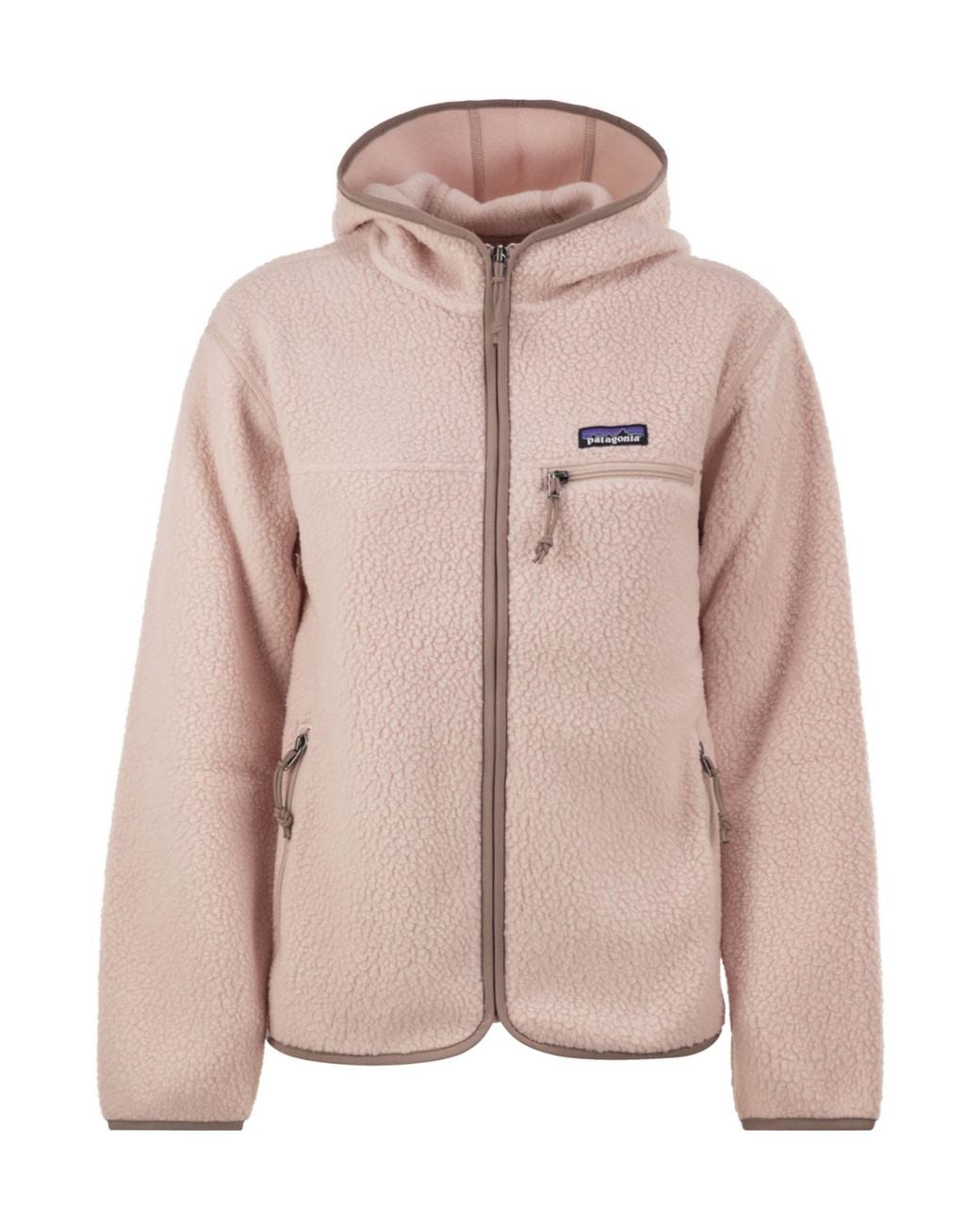 Patagonia Pink Teddy Fleece Hooded Jacket