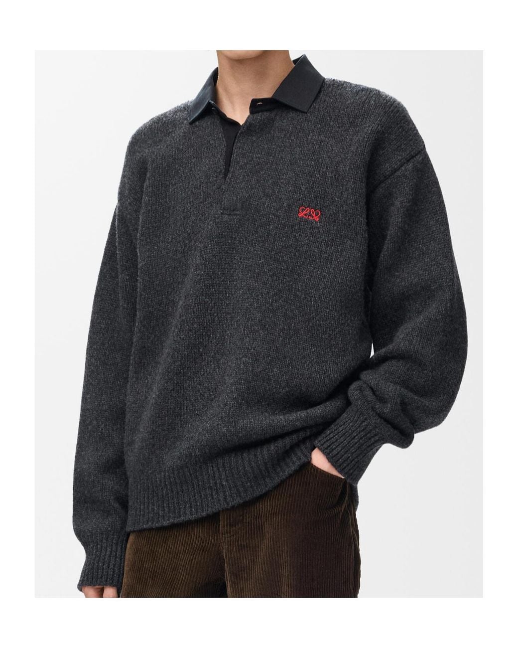 Loewe Black Polo Sweater for men