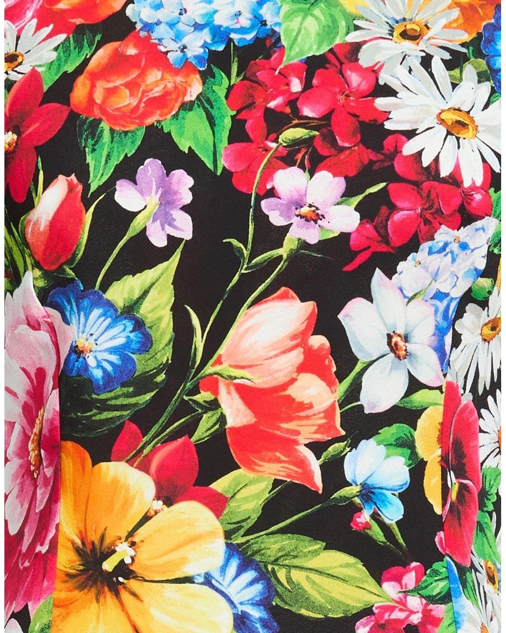 Dolce & Gabbana White Floral Short-Sleeve Ruched Top
