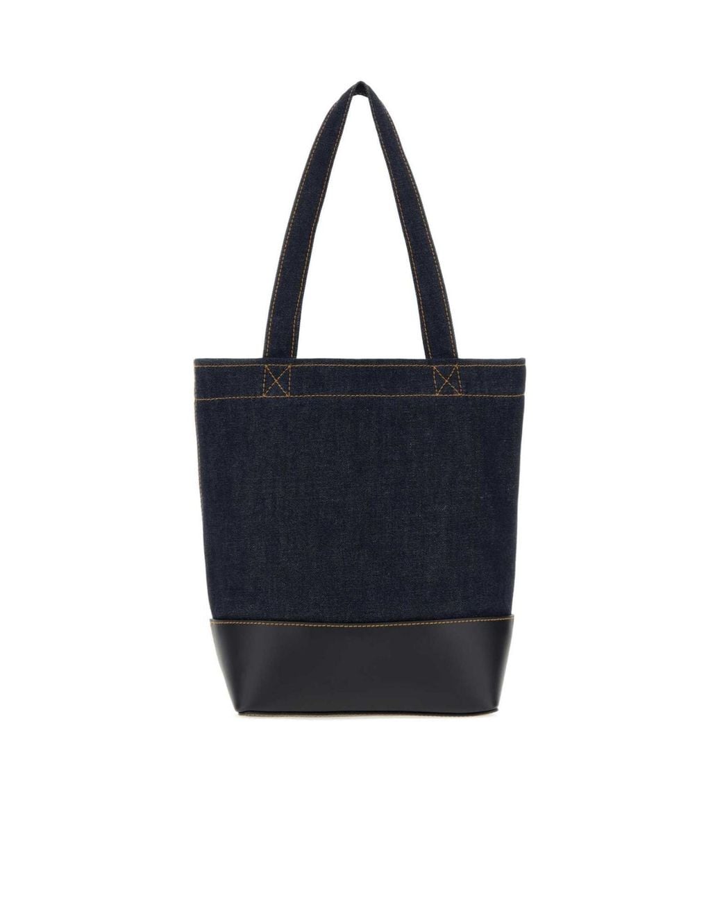 A.P.C. Black Axel Logo Printed Small Tote Bag