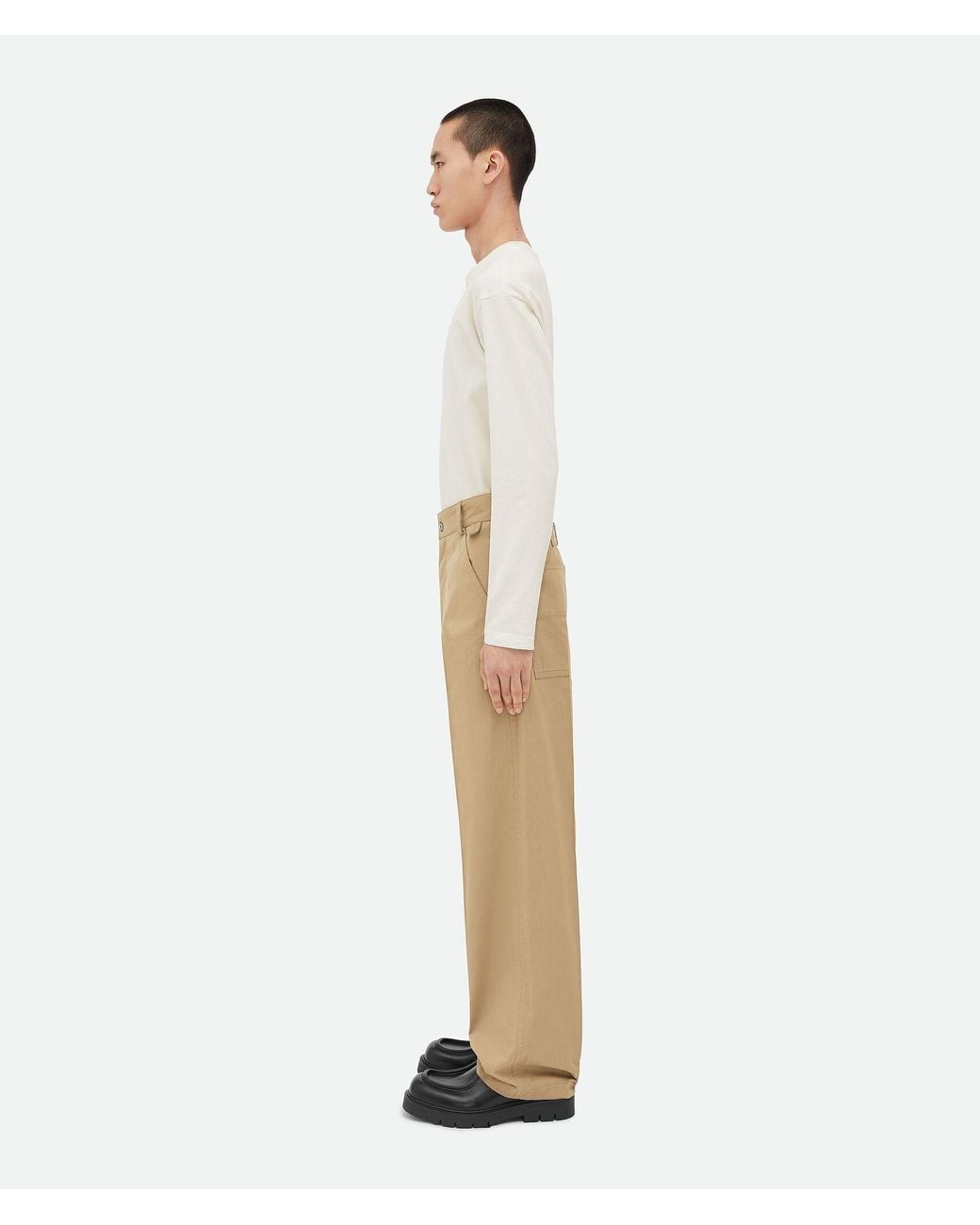 Bottega Veneta Natural Twill Cargo Trousers for men