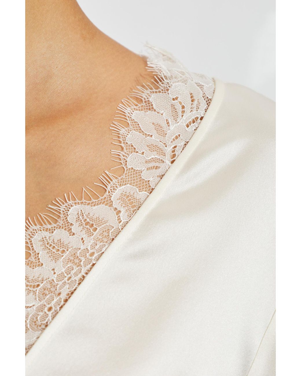 Ganni White Lace-Trim Top