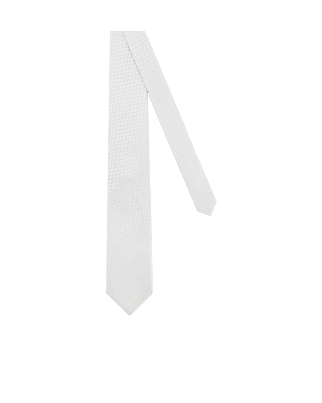 Tom Ford White Geometric Patterned Tie for men