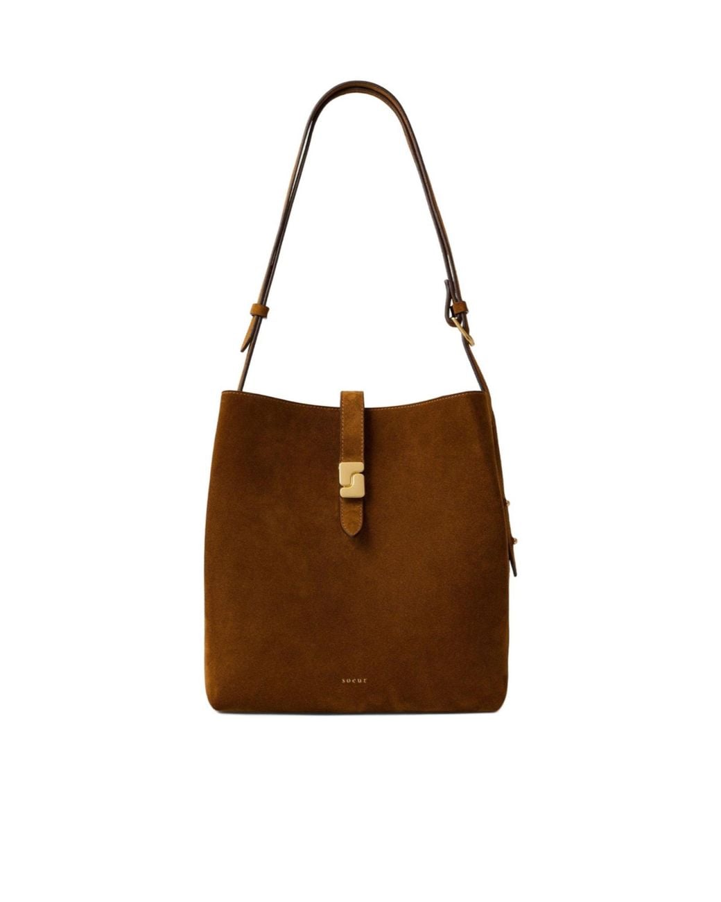 Soeur Brown Suede Bucket Bag