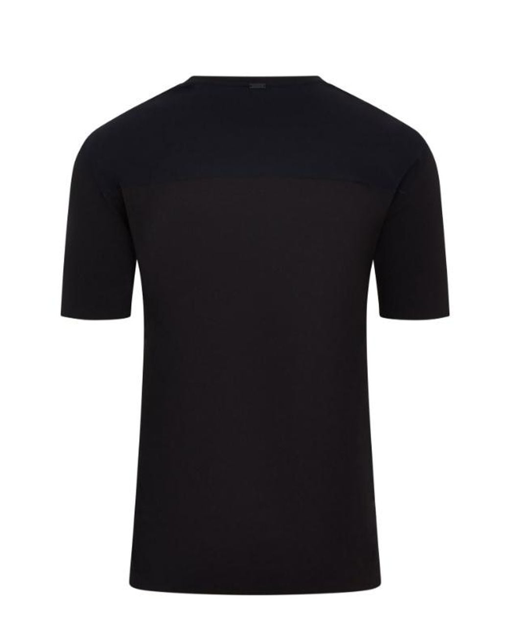 Herno Black Tshirt Jersey Stretch for men