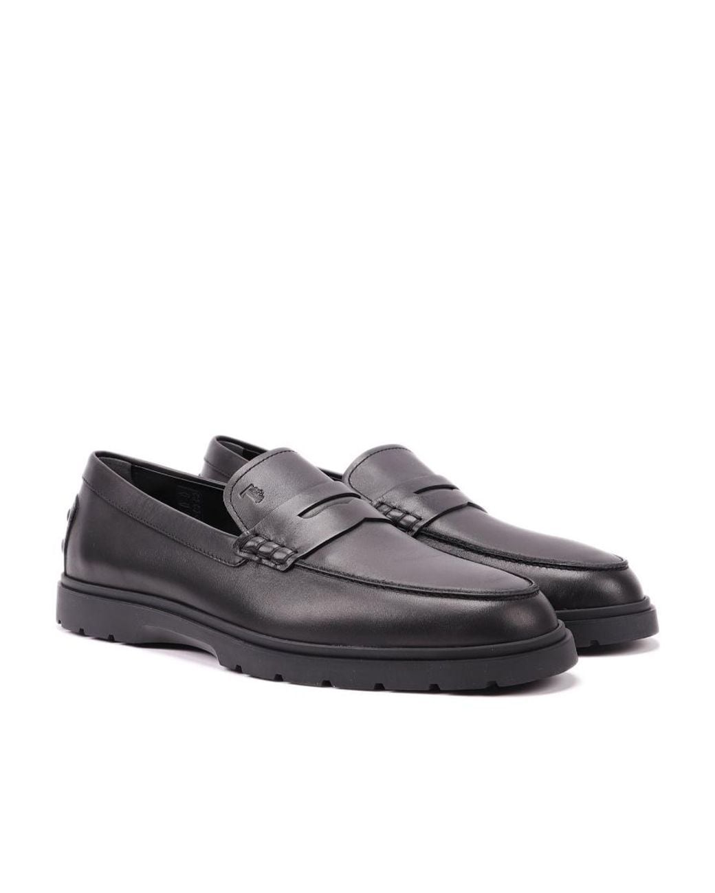 Tod's Brown Penny Rubber-Sole Loafers for men
