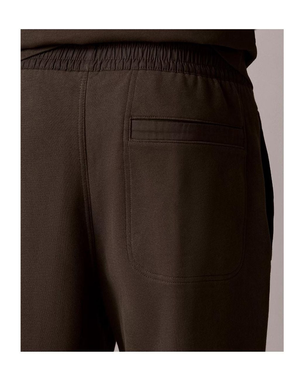 Calvin Klein Black Cotton Terry Cargo Joggers for men