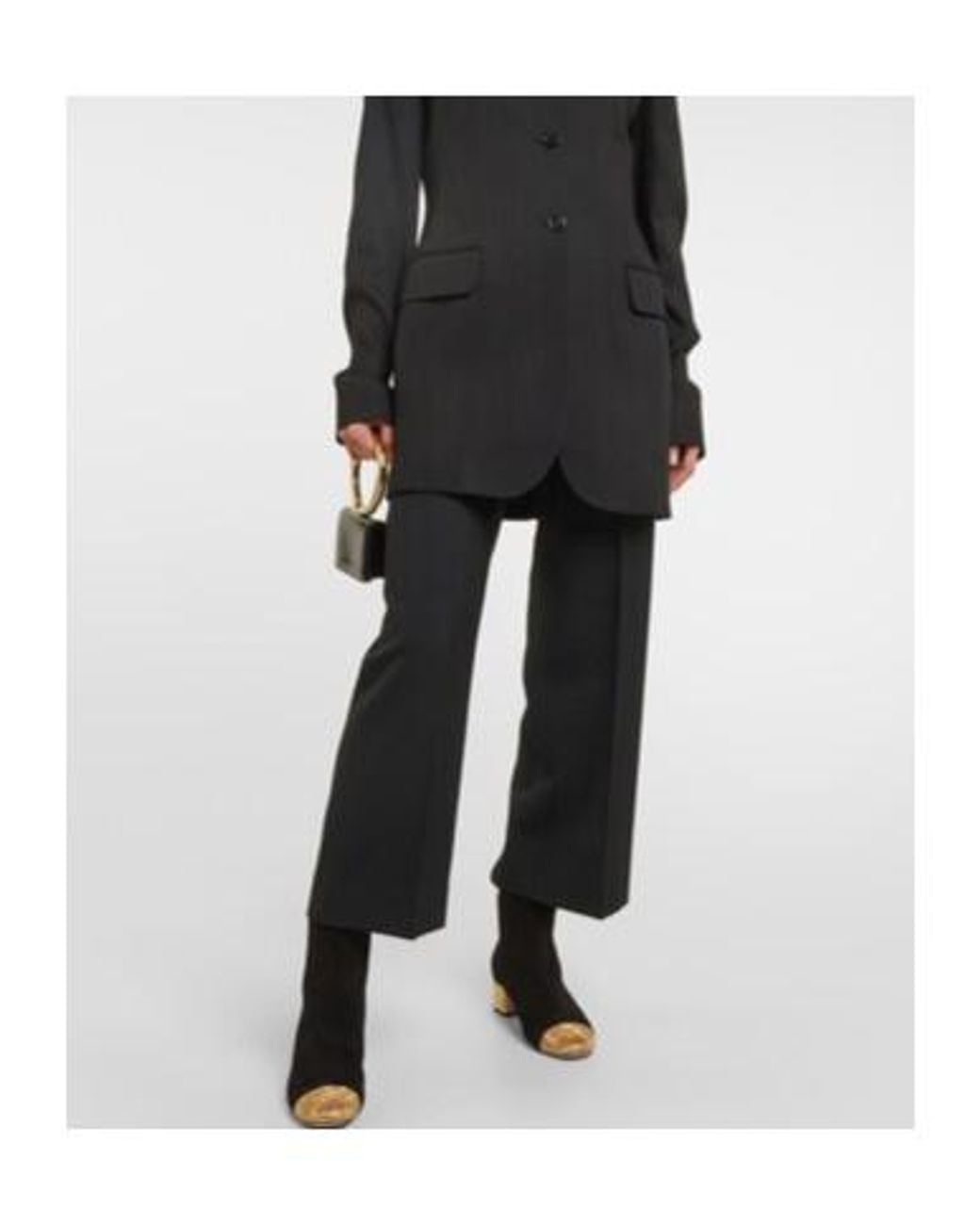 Rene Caovilla Black Embellished Suede Ankle Boots