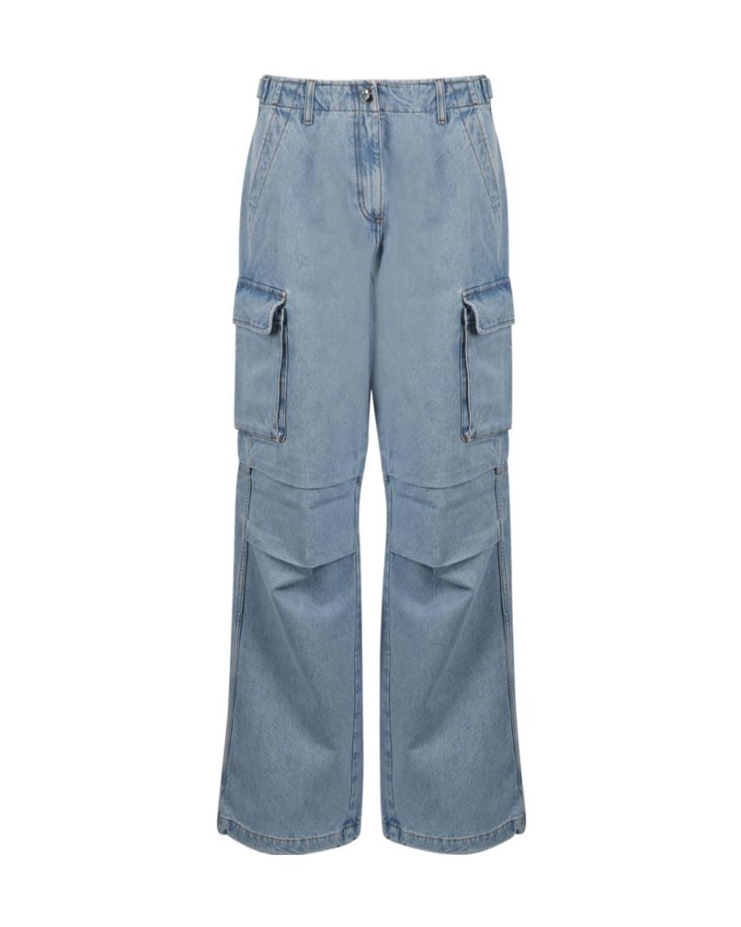 Coperni Blue Denim Cargo Trousers