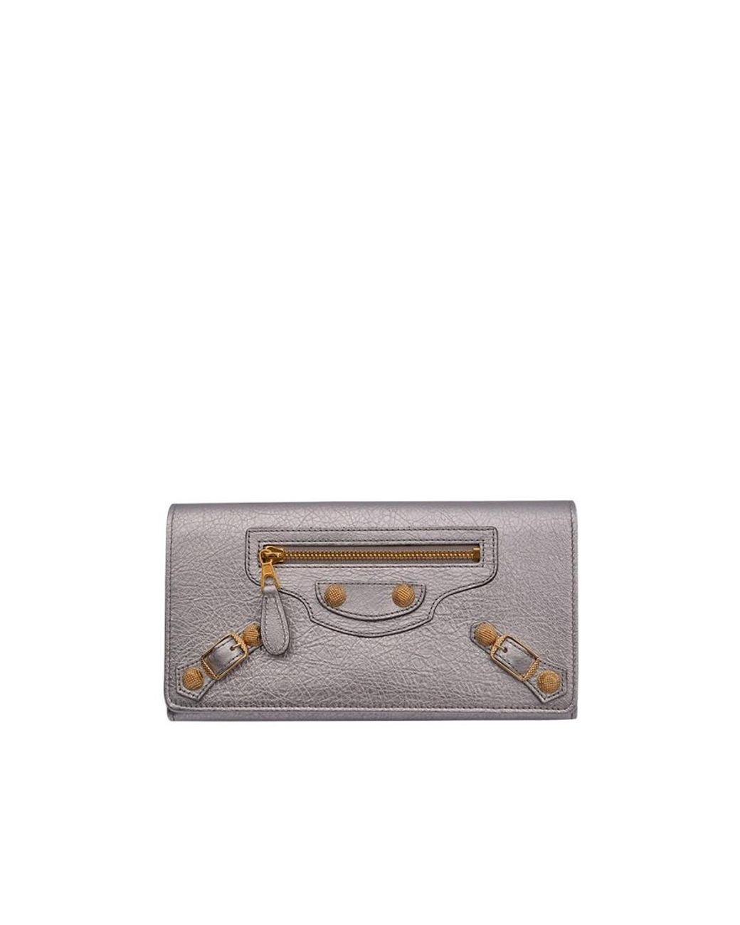 Balenciaga Gray Logo Wallet