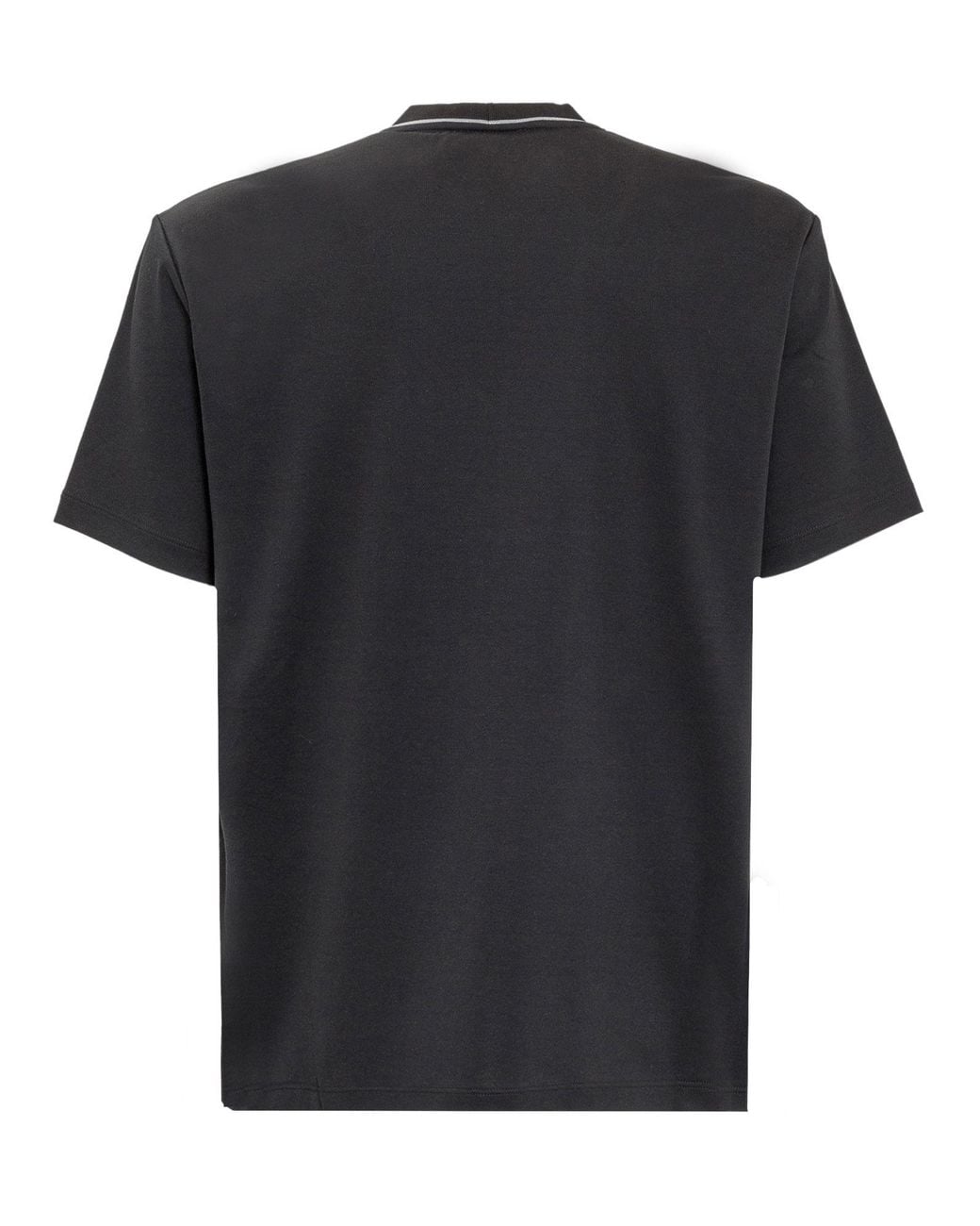 Giorgio Armani Blue Logo Printed Short Sleeved T-Shirt for men