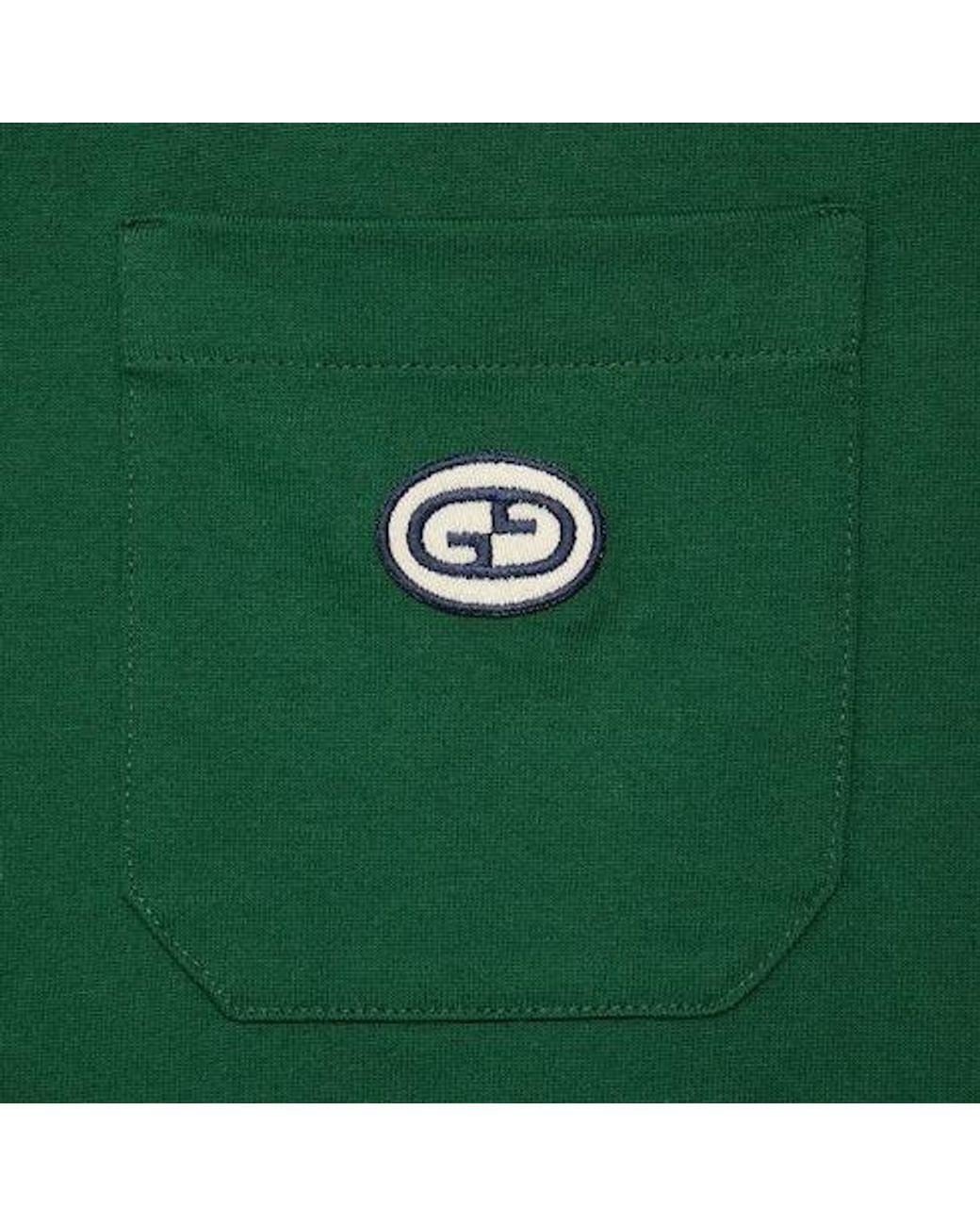 Gucci Green Grg Logo Polo Shirt for men