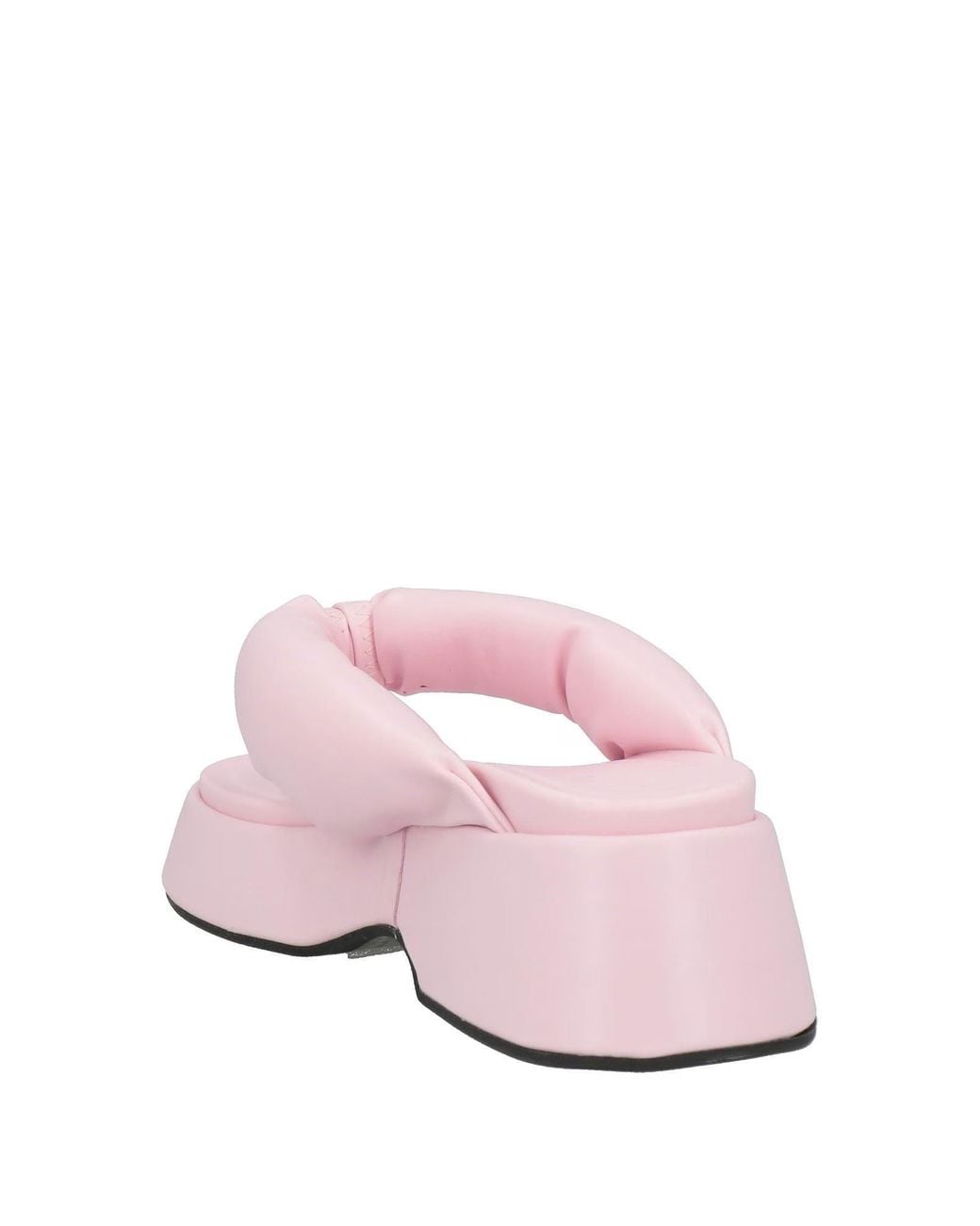 Ganni Pink Simple Solid-Color Slide Sandals