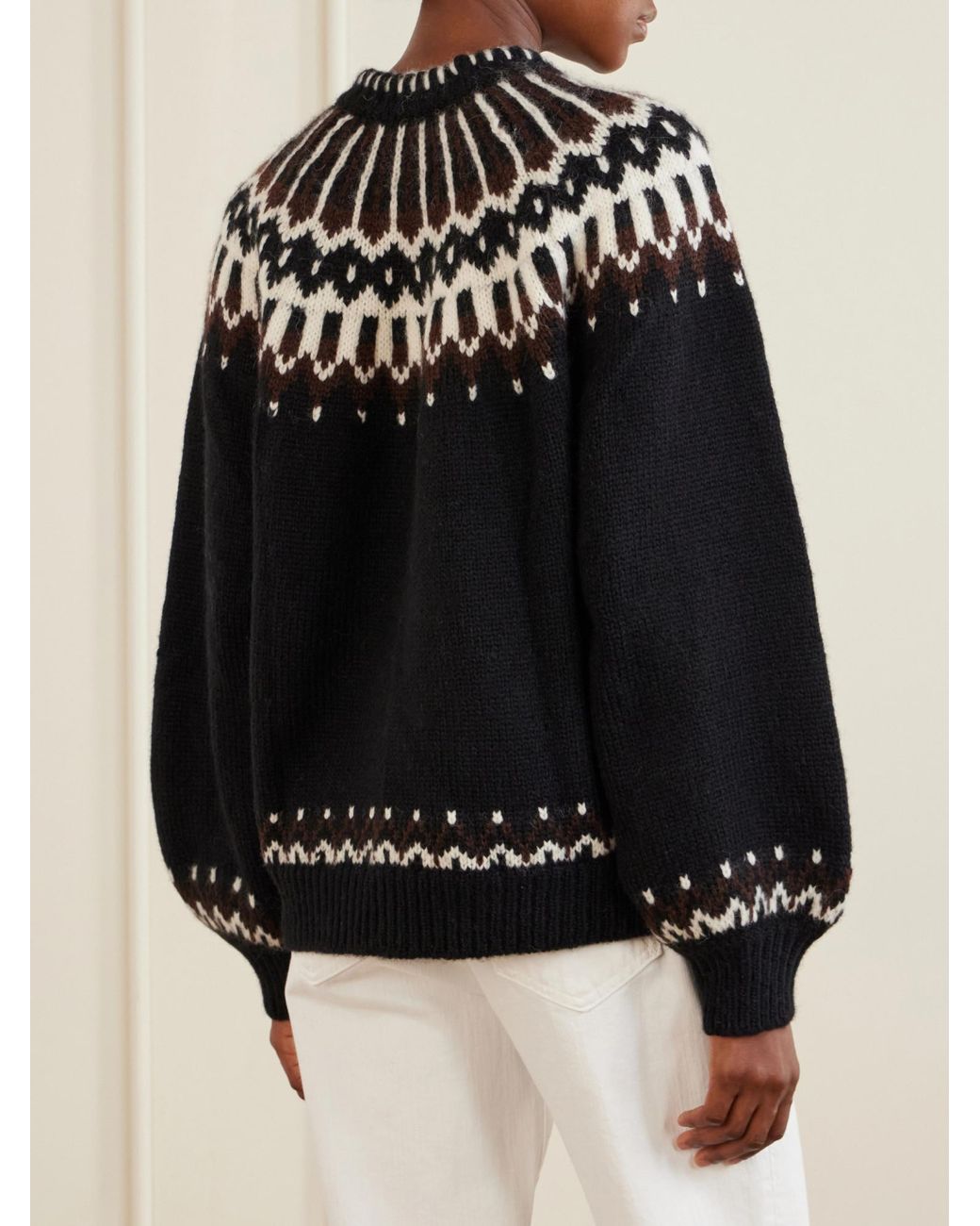 Doen Black Minimal Patterned Sweater
