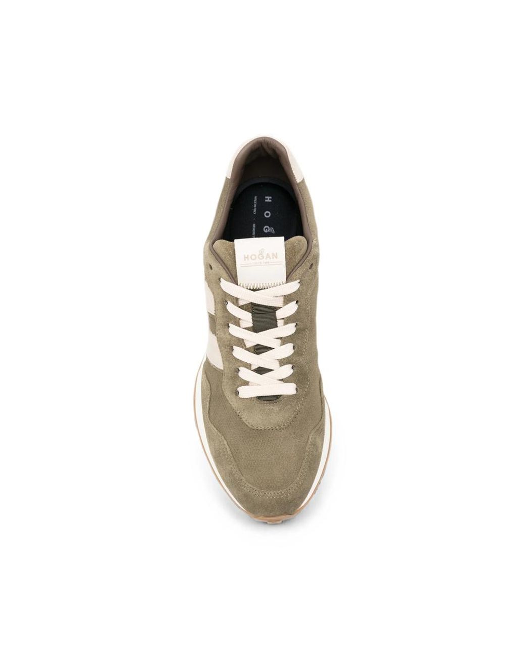 Hogan White Logo-Patch Sneakers for men