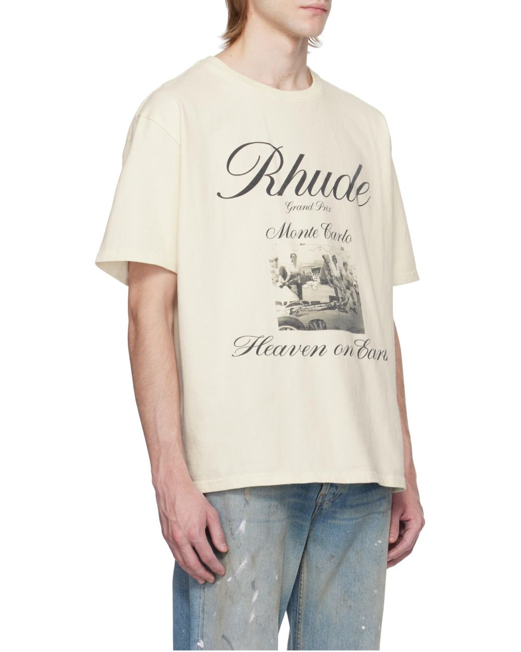 Rhude White Monte Carlo Graphic T-Shirt for men