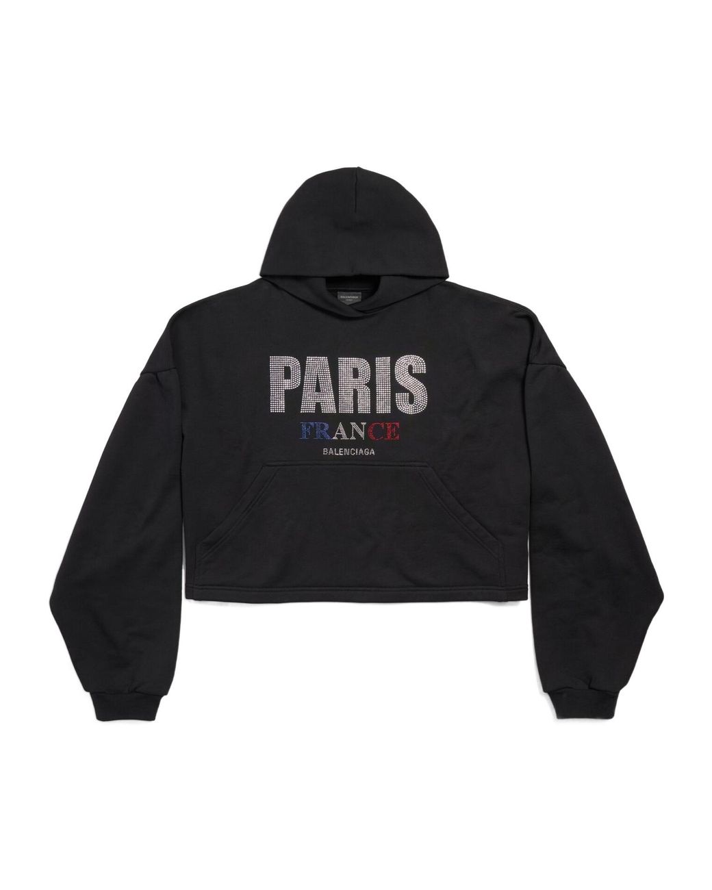 Balenciaga Black Logo Embellished Hoodie