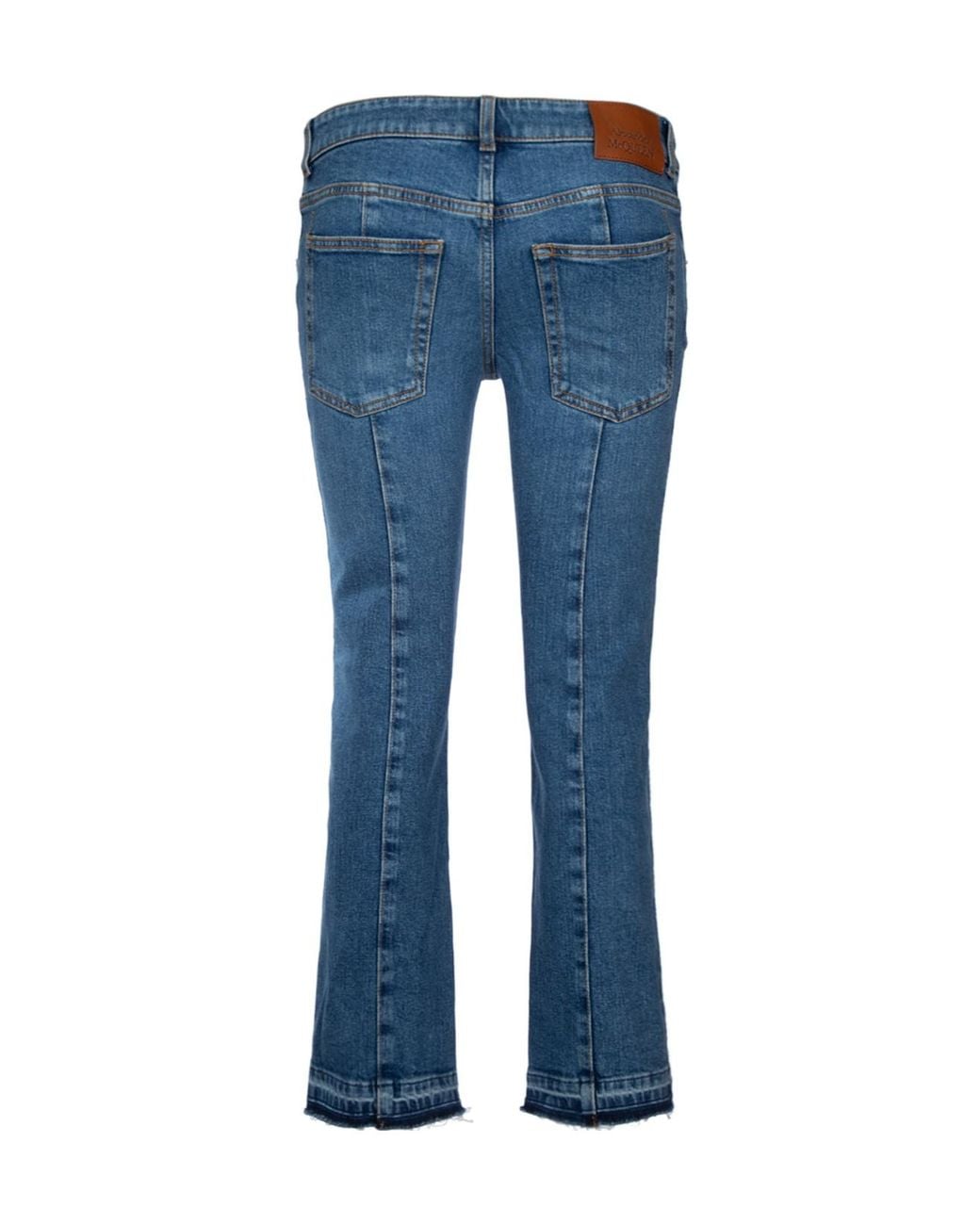 McQueen Blue Front Seam Skinny Jeans