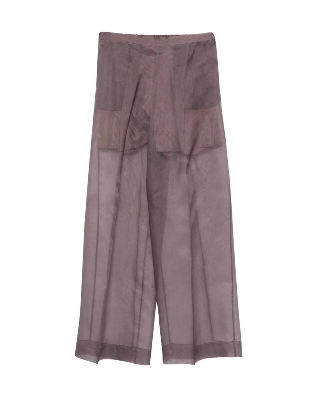 Antonelli Purple Sheer Wide-Leg Trousers