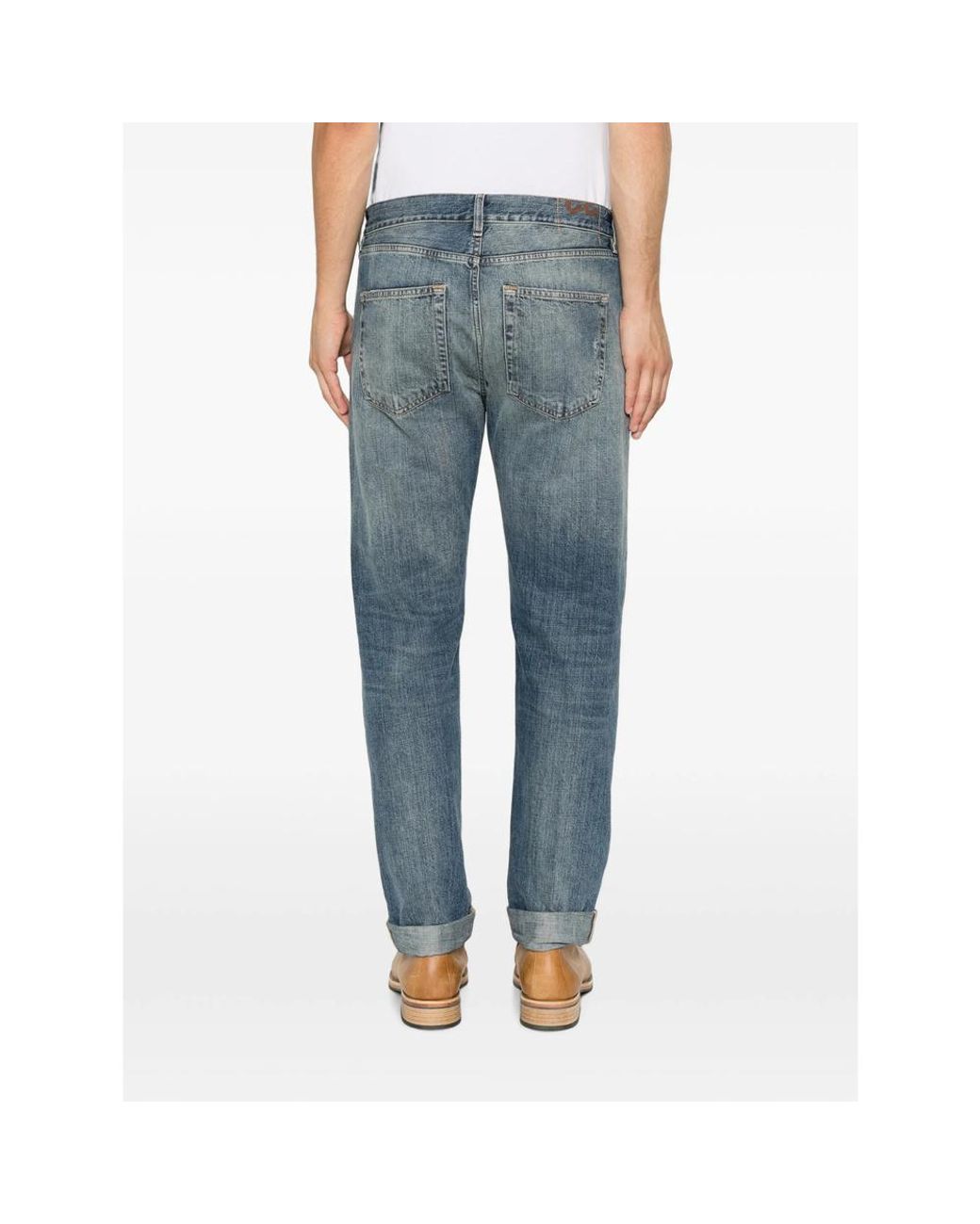 Dondup Blue Belt Loop Jeans for men
