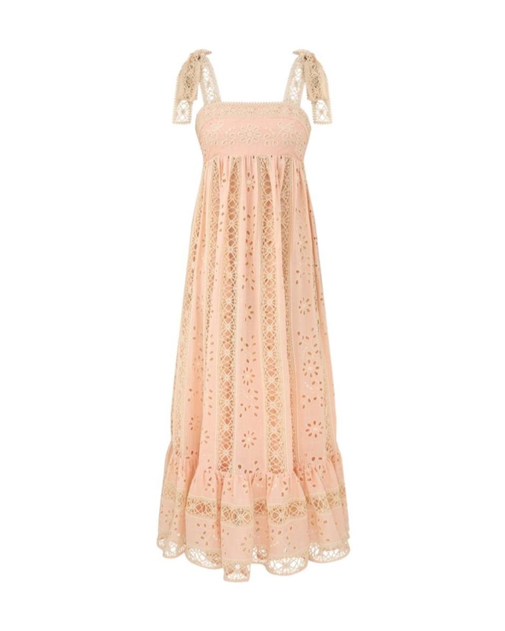 Zimmermann Natural Awaken Textured Stripe Maxi