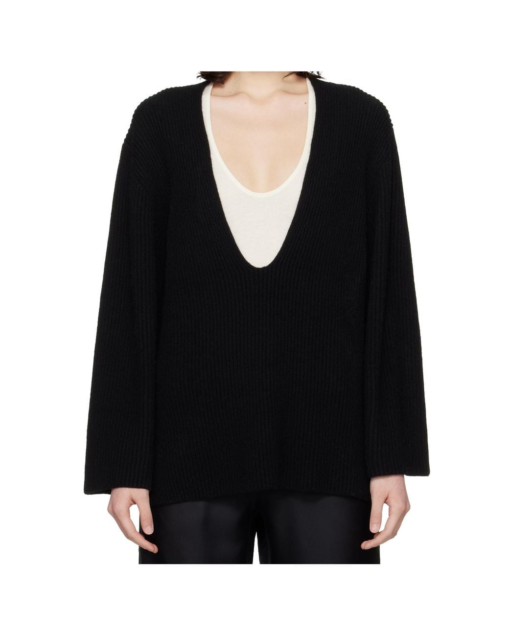 Loulou de Saison Black Long-Sleeved Sweater